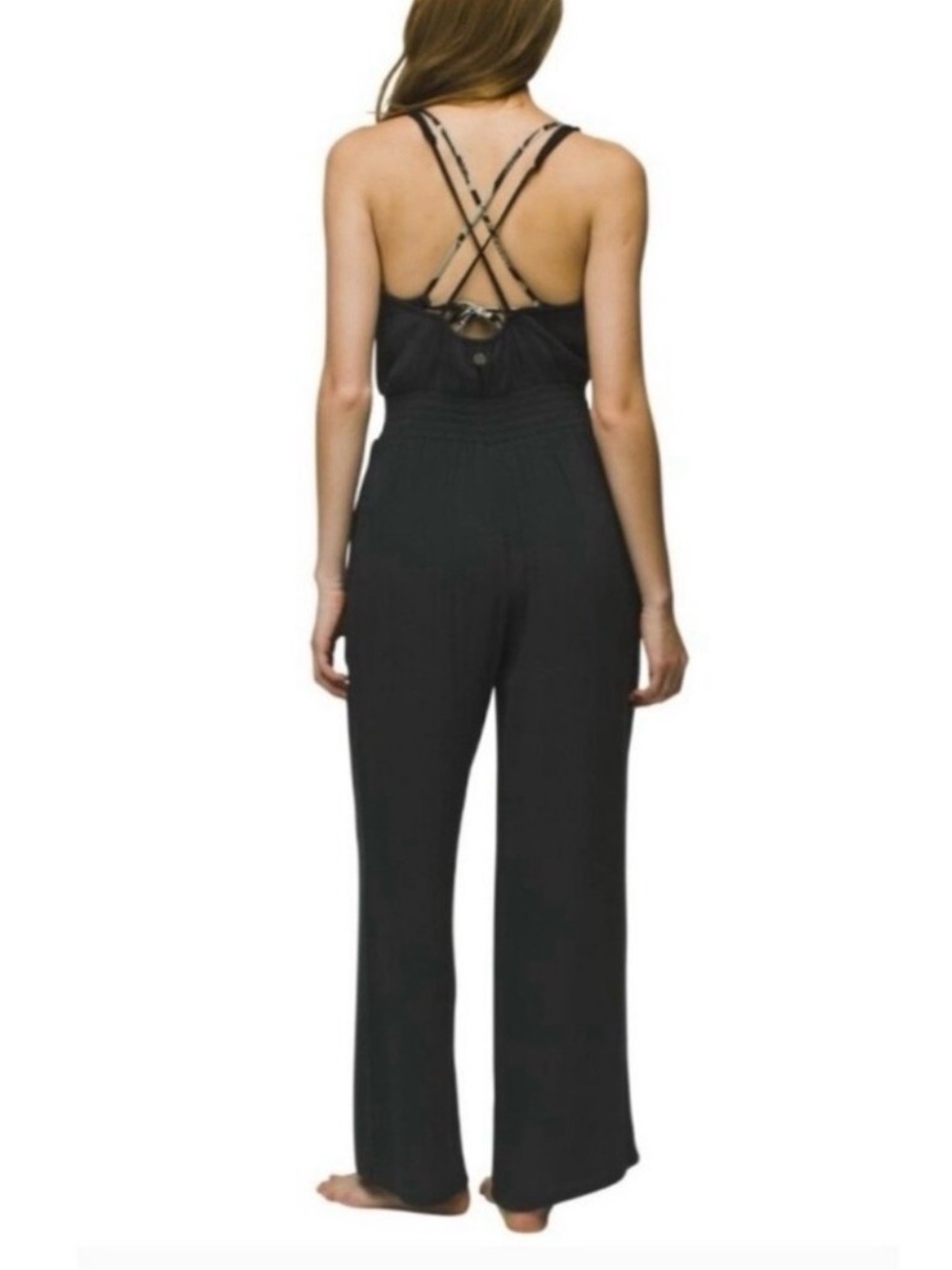 NWT PrAna Fernie Wide Leg Jumpsuit in Black. Size S - Picture 3 of 14